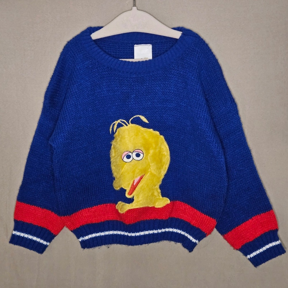 Vintage 1988 Sesame Street Big Bird Sweater Kids Size 4